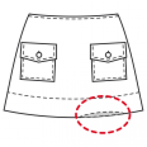 Kleid zerrissen, Rock umsäumen, einfassen, umnähen, Kleid umnähen, Saum unnähen