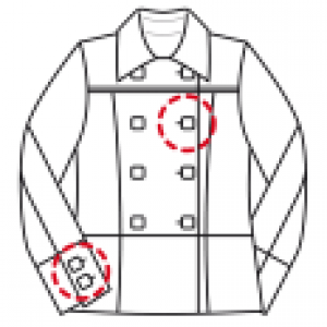 Lederjacke Ledermantel Kopf annähen